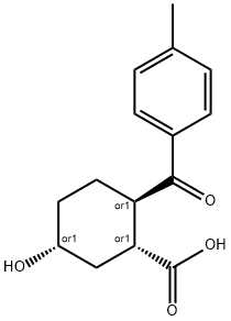 (1R,2R,5R)-REL-5-HYDROXY-2-(4-METHYL-BENZOYL)-CYCLOHEXANECARBOXYLIC ACID Structure