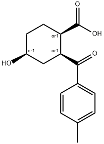 (1R,2S,4S)-REL-4-HYDROXY-2-(4-METHYL-BENZOYL)-CYCLOHEXANECARBOXYLIC ACID 구조식 이미지