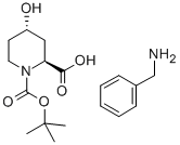 (2S,4S)-N-BOC-4-HYDROXYPIPERIDINE-2-CARBOXYLIC ACID BENZYLAMINE SALT, 98% E.E., 95 Structure
