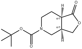 (3aR,7aR)-rel-5-Boc-hexahydro-1-oxo-furo[3,4-c]pyridine 구조식 이미지