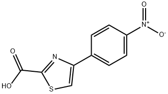 4-(4-니트로페닐)티아졸-2-카르복실산 구조식 이미지