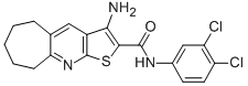 3-amino-N-(3,4-dichlorophenyl)-6,7,8,9-tetrahydro-5H-cyclohepta[b]thieno[3,2-e]pyridine-2-carboxamide 구조식 이미지