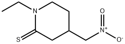 2-Piperidinethione,  1-ethyl-4-(nitromethyl)- Structure