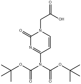 1(2H)-PyriMidineacetic acid, 4-[bis[(1,1-diMethylethoxy)carbonyl]aMino]-2-oxo- Structure