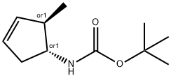 카르밤산,[(1R,2R)-2-메틸-3-시클로펜텐-1-일]-,1,1-디메틸에틸에스테르, 구조식 이미지