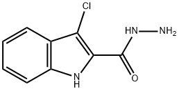 1H-Indole-2-carboxylicacid,3-chloro-,hydrazide(9CI) Structure