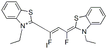 Benzothiazolium, 3-ethyl-2-3-(3-ethyl-2(3H)-benzothiazolylidene)-1,3-difluoro-1-propenyl-, iodide 구조식 이미지