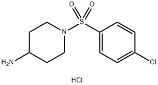 1-(4-CHLORO-BENZENESULFONYL)-PIPERIDIN-4-YLAMINE HYDROCHLORIDE Structure