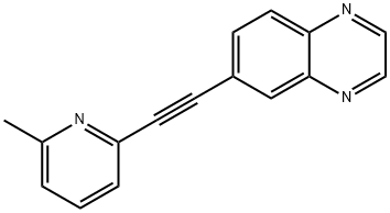 6-(6-메틸-피리딘-2-일에티닐)-퀴녹살린 구조식 이미지