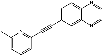 6-(6-methyl-pyridin-2-ylethynyl)-quinoxaline Structure