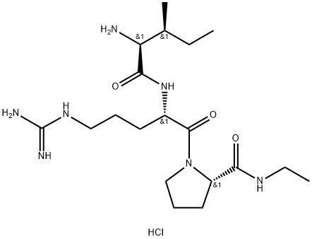 ISOLEUCYLARGINYL(N-ETHYLPROLINAMIDE) DIHYDROCHLORIDE Structure