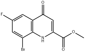 Methyl 8-bromo-6-fluoro-4-oxo-1,4-dihydroquinoline-2-carboxylate Structure