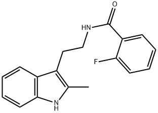 2-Fluoro-N-[2-(2-methyl-1H-indol-3-yl)ethyl]benzamide 구조식 이미지