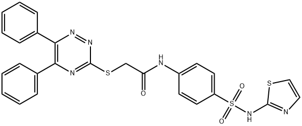 2-[(5,6-diphenyl-1,2,4-triazin-3-yl)sulfanyl]-N-{4-[(1,3-thiazol-2-ylamino)sulfonyl]phenyl}acetamide Structure