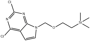 2,4-Dichloro-7-(2-triMethylsilanyl-ethoxyMethyl)-7H-pyrrolo[2,3-d]pyriMidine Structure