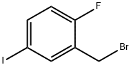 2-(Bromomethyl)-1-fluoro-4-iodobenzene, alpha-Bromo-2-fluoro-5-iodotoluene 구조식 이미지