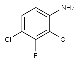 2,4-Dichloro-3-fluoroaniline 구조식 이미지