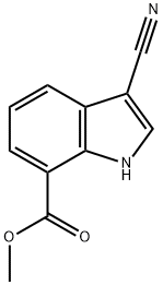 methyl 3-cyano-1H-indole-7-carboxylate Structure