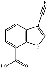 1H-Indole-7-carboxylic acid, 3-cyano- Structure