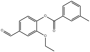 2-ETHOXY-4-FORMYLPHENYL 3-METHYLBENZOATE 구조식 이미지