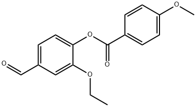 2-ETHOXY-4-FORMYLPHENYL 4-METHOXYBENZOATE Structure