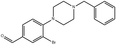 4-(4-BENZYL-1-PIPERAZINO)-3-BROMO-BENZALDEHYDE Structure