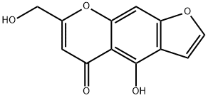 4-Hydroxy-7-(hydroxymethyl)-5H-furo[3,2-g][1]benzopyran-5-one Structure