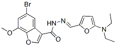 3-Benzofurancarboxylic  acid,  5-bromo-7-methoxy-,  [[5-(diethylamino)-2-furanyl]methylene]hydrazide  (9CI) Structure