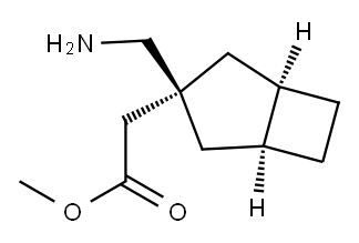 Bicyclo[3.2.0]heptane-3-acetic acid, 3-(aminomethyl)-, methyl ester, (1-alpha-,3-alpha-,5-alpha-)- (9CI) 구조식 이미지