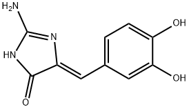 4H-Imidazol-4-one, 2-amino-5-[(3,4-dihydroxyphenyl)methylene]-1,5-dihydro-, (5Z)- (9CI) Structure