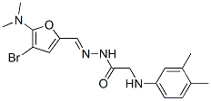 Glycine,  N-(3,4-dimethylphenyl)-,  [[4-bromo-5-(dimethylamino)-2-furanyl]methylene]hydrazide  (9CI) Structure