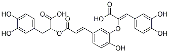 (alphaR)-alpha-[[(2E)-3-[3-[[(1Z)-1-Carboxy-2-(3,4-dihydroxyphenyl)ethenyl]oxy]-4-hydroxyphenyl]-1-oxo-2-propen-1-yl]oxy]-3,4-dihydroxybenzenepropanoic acid Structure