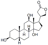 (5beta)-3beta,12beta,14-trihydroxycardanolide  Structure