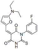 4,6(1H,5H)-Pyrimidinedione,  5-[[5-(diethylamino)-2-furanyl]methylene]-1-(3-fluorophenyl)dihydro-2-thioxo- Structure