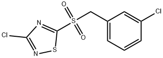 3-CHLORO-5-(3-CHLOROBENZYLSULFONYL)-1,2,4-THIADIAZOLE 구조식 이미지