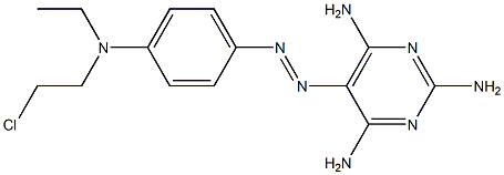 5-[[p-[(2-클로로에틸)에틸아미노]페닐]아조]피리미딘-2,4,6-트리아민 구조식 이미지