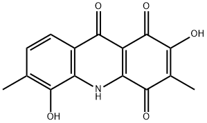 2,5-Dihydroxy-3,6-dimethyl-1,4,9(10H)-acridinetrione Structure