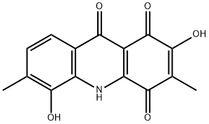 2,5-디하이드록시-3,6-디메틸-1,4,9(10H)-아크리딘트리온 구조식 이미지