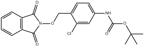 Carbamic acid, [3-chloro-4-[[(1,3-dihydro-1,3-dioxo-2H-isoindol-2-yl)oxy]methyl]phenyl]-, 1,1-dimethylethyl ester (9CI) Structure