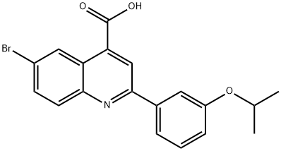 6-BROMO-2-(3-ISOPROPOXY-PHENYL)-QUINOLINE-4-CARBOXYLIC ACID 구조식 이미지