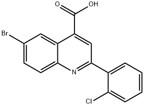 6-브로모-2-(2-클로로페닐)퀴놀린-4-카르복실산 구조식 이미지