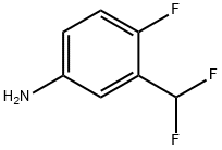 Benzenamine, 3-(difluoromethyl)-4-fluoro- (9CI) Structure