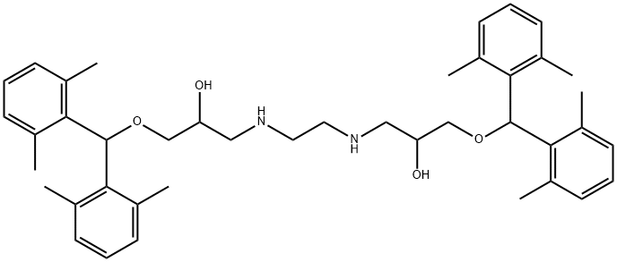 1,1,14,14-tetrakis(2,6-diMethylphenyl)-2,13-dioxa-6,9-diazatetradecane-4,11-diol 구조식 이미지