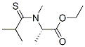 Alanine,  N-methyl-N-(2-methyl-1-thioxopropyl)-,  ethyl  ester Structure