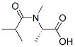 알라닌,N-메틸-N-(2-메틸-1-옥소프로필)- 구조식 이미지