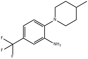 2-(4-Methyl-1-piperidinyl)-5-(trifluoromethyl)-phenylamine Structure