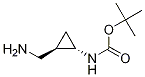TERT-BUTYL (1S,2R)-2-(AMINOMETHYL)CYCLOPROPYLCARBAMATE 구조식 이미지