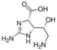 1H-Imidazole-4-carboxylic acid, 2-amino-5-(2-amino-1-hydroxyethyl)-4,5 -dihydro-, (4S-(4alpha,5beta(S*)))- 구조식 이미지