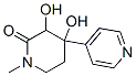 2-Piperidinone, 3,4-dihydroxy-1-methyl-4-(4-pyridinyl)- (9CI) Structure