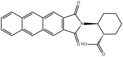 (1S,2S)-2-(ANTHRACENE-2,3-DICARBOXIMIDO)CYCLOHEXANECARBOXYLIC ACID 구조식 이미지